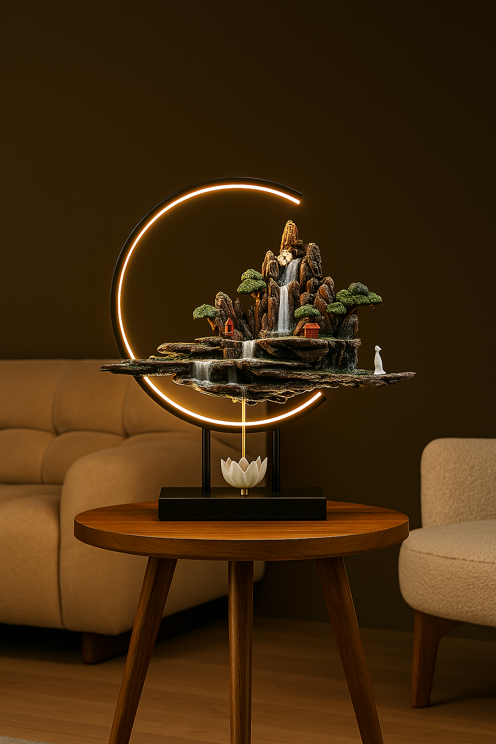 Misty Mountain Incense Burner Lamp